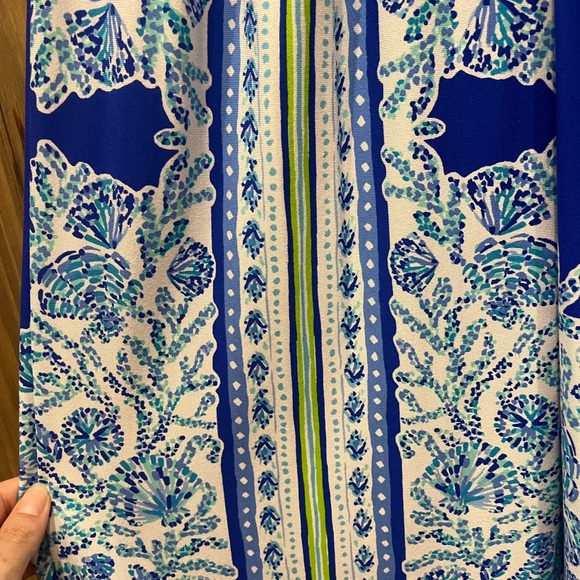 Lilly Pulitzer NWT XS Bingham Midi Dress Turquoise Oasis Shell Me You Love Me - Picture 4 of 5